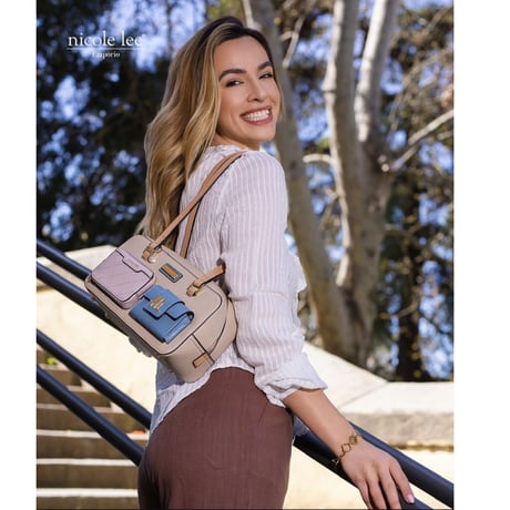 ~COLOR BLOCK~ポケットショルダーバッグ